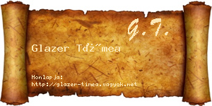 Glazer Tímea névjegykártya