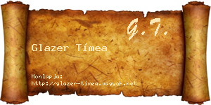 Glazer Tímea névjegykártya